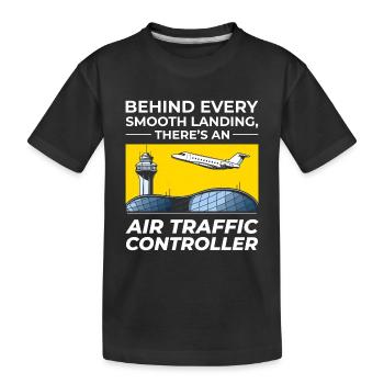 Contrôleur de la circulation aérienne ATC Aviation Humor Flight - T-shirt bio Premium Enfant - noir - Devant