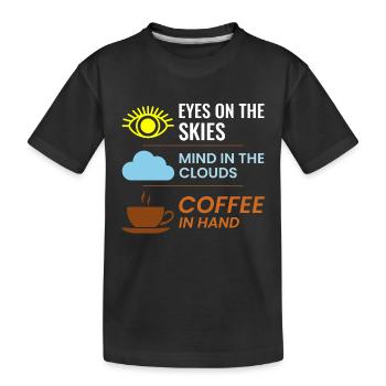 Contrôleur de la circulation aérienne ATC Café Aviation Humour - T-shirt bio Premium Enfant - noir - Devant