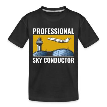 Air Traffic Controller ATC Aviation Humor Airplane - Kids' Premium Organic T-Shirt - black - Front