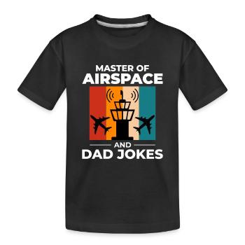 Contrôleur de la circulation aérienne Papa ATC Aviation Humour - T-shirt bio Premium Enfant - noir - Devant