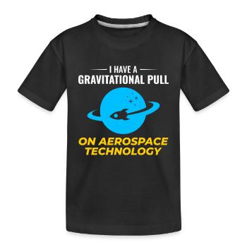Luft- und Raumfahrtingenieur Raumfahrtraketenwissenschaftler - Kinder Premium Bio T-Shirt - Schwarz - Vorne