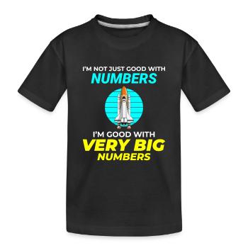 Luft- und Raumfahrtingenieur Raumfahrtraketenwissenschaftler - Kinder Premium Bio T-Shirt - Schwarz - Vorne