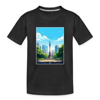 Mexico City Vintage Travel Poster Souvenir - Kids' Premium Organic T-Shirt - black - Front