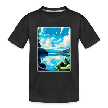 Souvenir de l’affiche de voyage vintage de l’Europe sur le Danube - T-shirt bio Premium Enfant - noir - Devant