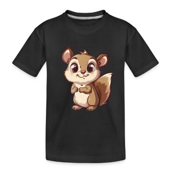 Tamia mignon avec de grands yeux - T-shirt bio Premium Enfant - noir - Devant