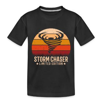 Rétro Tornado Twister Hurricane Lover - T-shirt bio Premium Enfant - noir - Devant