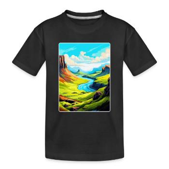 Île de Skye Écosse Royaume-Uni Affiche De Voyage Vintage WPA - T-shirt bio Premium Enfant - noir - Devant
