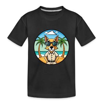 Lunettes de soleil Braque Saint Germain Dog Breed Cartoon - T-shirt bio Premium Enfant - noir - Devant