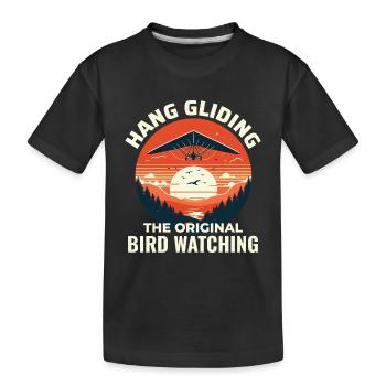 Hang Gliding Air Sports Adventure Soaring Pilot - Kids' Premium Organic T-Shirt - black - Front