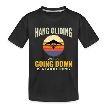 Deltaplane Sports aériens Aventure Pilote de vol à voile - T-shirt bio Premium Enfant - noir - Devant