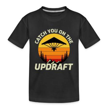 Deltaplane Sports aériens Aventure Pilote de vol à voile - T-shirt bio Premium Enfant - noir - Devant