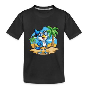 Lunettes de soleil Blue Jay Funny Cartoon Summer Beach - T-shirt bio Premium Enfant - noir - Devant