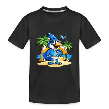 Lunettes de soleil Blue Jay Funny Cartoon Summer Beach - T-shirt bio Premium Enfant - noir - Devant
