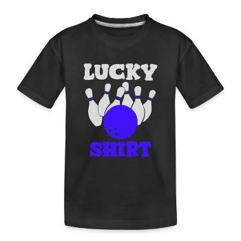 chemise porte-bonheur bowling - T-shirt bio Premium Enfant - noir - Devant