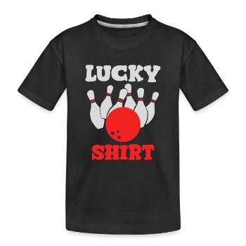 chemise porte-bonheur bowling - T-shirt bio Premium Enfant - noir - Devant