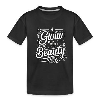 Strahlen ist die Essenz der Schönheit - Kinder Premium Bio T-Shirt - Schwarz - Vorne