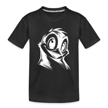 Style de dessin au crayon de dessin animé pingouin - T-shirt bio Premium Enfant - noir - Devant