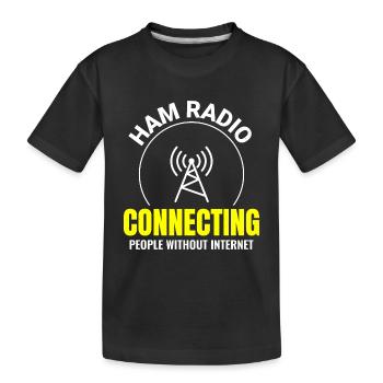 Opérateur radio amateur Fréquence des ondes radio - T-shirt bio Premium Enfant - noir - Devant