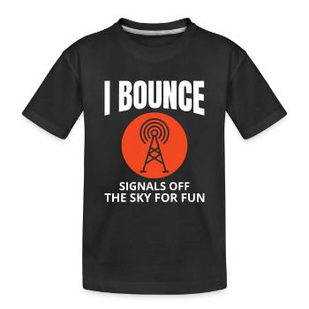 Opérateur radio amateur Fréquence des ondes radio - T-shirt bio Premium Enfant - noir - Devant