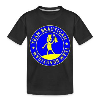 Équipe du marié - T-shirt bio Premium Enfant - noir - Devant