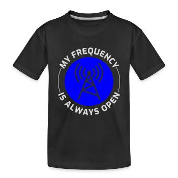 Opérateur radio amateur Fréquence des ondes radio - T-shirt bio Premium Enfant - noir - Devant