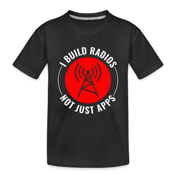 Opérateur radio amateur Fréquence des ondes radio - T-shirt bio Premium Enfant - noir - Devant