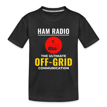 Opérateur radio amateur Fréquence des ondes radio - T-shirt bio Premium Enfant - noir - Devant