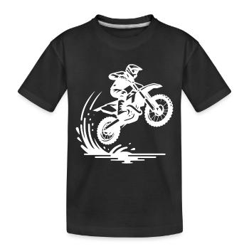 Gelände Maschine im Deck - Kinder Premium Bio T-Shirt - Schwarz - Vorne