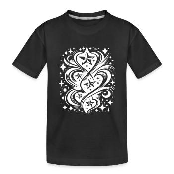 Composition de tatouage d’étoiles et de cœurs - T-shirt bio Premium Enfant - noir - Devant