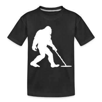 Metal Detector Bigfoot Big foot - Kids' Premium Organic T-Shirt - black - Front