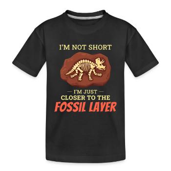 Chasse aux fossiles Paléontologie Géologie de collection - T-shirt bio Premium Enfant - noir - Devant
