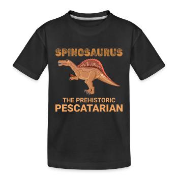 Spinosaurus Dinosaurier Dino Paläontologe Fossil - Kinder Premium Bio T-Shirt - Schwarz - Vorne