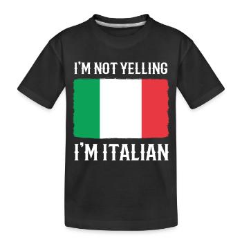 Italy Italia Italian Italian Flag - Kids' Premium Organic T-Shirt - black - Front