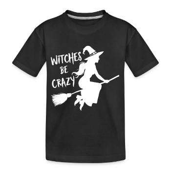 Balai de sorcière d’Halloween Sorcières Be Crazy - T-shirt bio Premium Enfant - noir - Devant