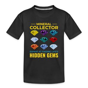 Crystal Collecting Rock Hunting Mineral Collector - Kids' Premium Organic T-Shirt - black - Front