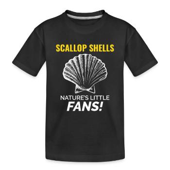 Pétoncles Coquillages Collector Beachcomber Crustacés - T-shirt bio Premium Enfant - noir - Devant