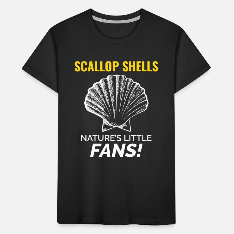 Scallop Seashells Collector Beachcomber Shellfish Kids' Premium Organic T-Shirt