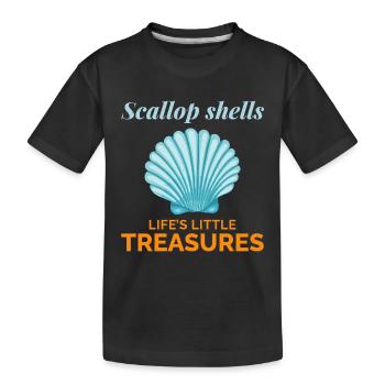 Pétoncles Coquillages Collector Beachcomber Crustacés - T-shirt bio Premium Enfant - noir - Devant