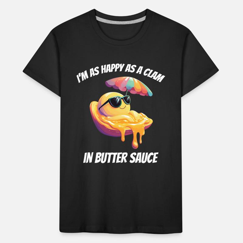 Clam Shell Seashells Collector Beachcomber Beach Kids' Premium Organic T-Shirt