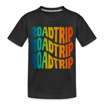 Road trip motif for unforgettable adventures - Kids' Premium Organic T-Shirt - black - Front