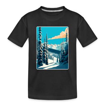 Vail station de ski Ski Voyage Poster Souvenir WPA - T-shirt bio Premium Enfant - noir - Devant