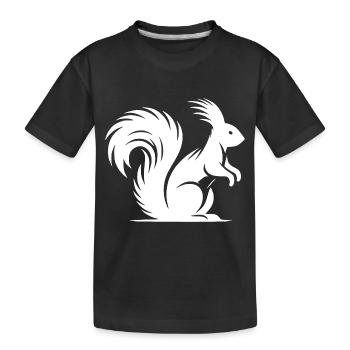 Putziges Eichhörnchen mit buschigem Schwanz - Kinder Premium Bio T-Shirt - Schwarz - Vorne