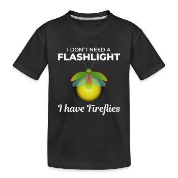Fireflies Firefly Lightning Bug Insect Collector - Kids' Premium Organic T-Shirt - black - Front