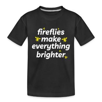 Fireflies Firefly Lightning Bug Insect Collector - Kids' Premium Organic T-Shirt - black - Front
