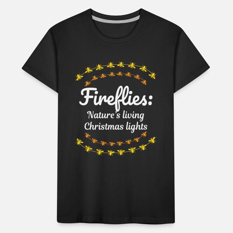 Fireflies Firefly Lightning Bug Insect Christmas Kids' Premium Organic T-Shirt