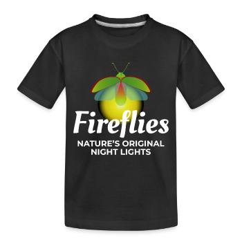 Fireflies Firefly Lightning Bug Insect Collector - Kids' Premium Organic T-Shirt - black - Front