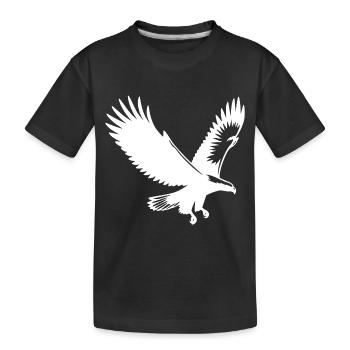 Aigle élégant s’approchant avec de larges ailes - T-shirt bio Premium Enfant - noir - Devant