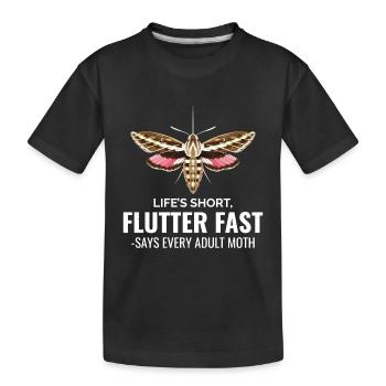 Motte nachtaktives Tier Insektensammler Entomologie - Kinder Premium Bio T-Shirt - Schwarz - Vorne
