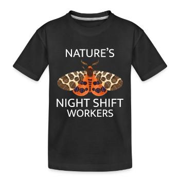 Motte nachtaktives Tier Insektensammler Entomologie - Kinder Premium Bio T-Shirt - Schwarz - Vorne