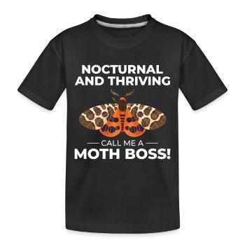 Motte nachtaktives Tier Insektensammler Entomologie - Kinder Premium Bio T-Shirt - Schwarz - Vorne